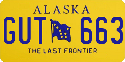 AK license plate GUT663