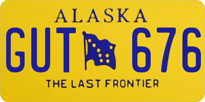 AK license plate GUT676