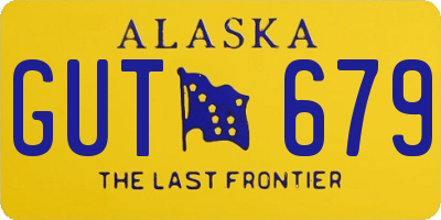 AK license plate GUT679