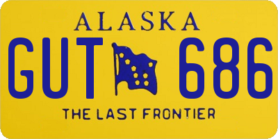 AK license plate GUT686