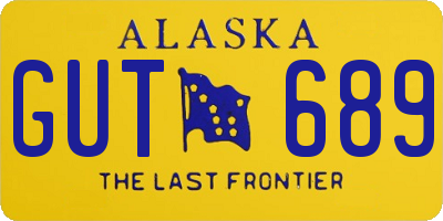 AK license plate GUT689