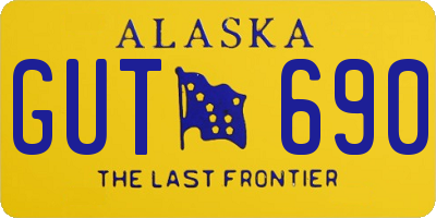 AK license plate GUT690
