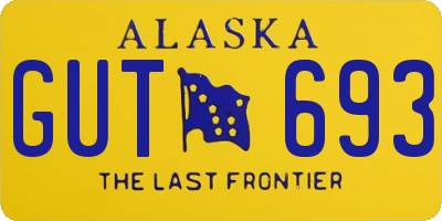 AK license plate GUT693