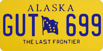AK license plate GUT699