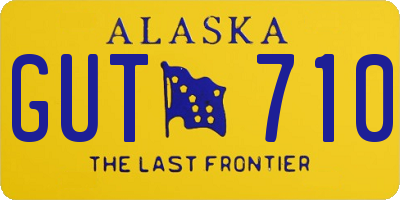 AK license plate GUT710