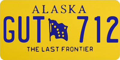 AK license plate GUT712