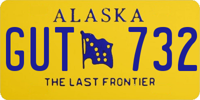 AK license plate GUT732