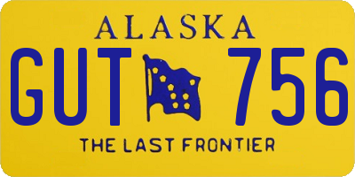 AK license plate GUT756