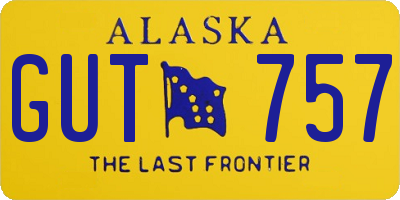 AK license plate GUT757