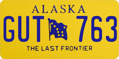 AK license plate GUT763