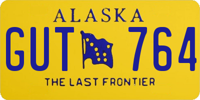 AK license plate GUT764