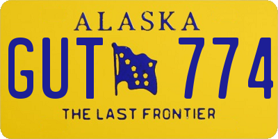 AK license plate GUT774