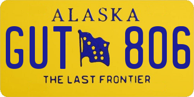 AK license plate GUT806