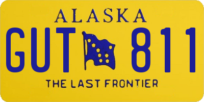 AK license plate GUT811