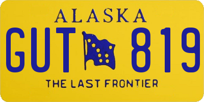AK license plate GUT819