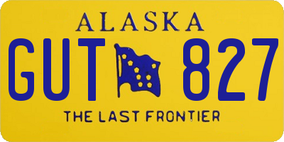 AK license plate GUT827
