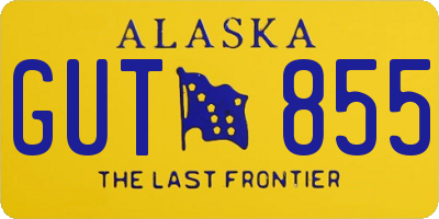 AK license plate GUT855