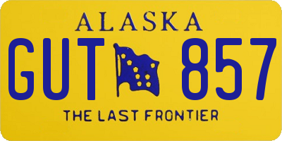 AK license plate GUT857