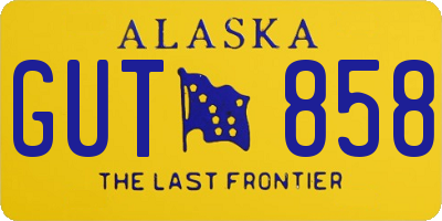 AK license plate GUT858