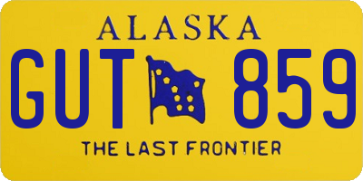 AK license plate GUT859