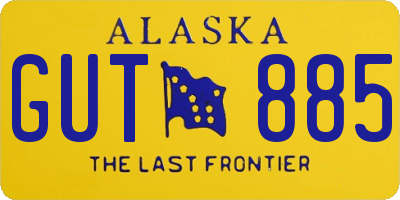 AK license plate GUT885