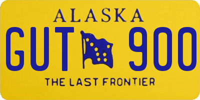 AK license plate GUT900