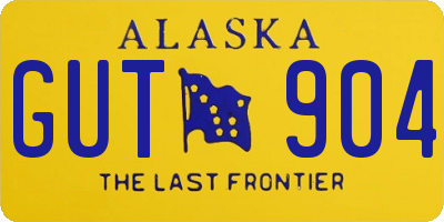 AK license plate GUT904