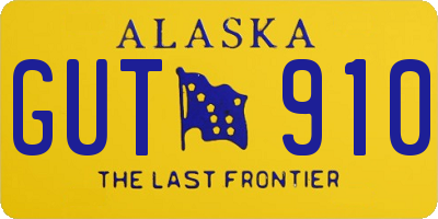 AK license plate GUT910