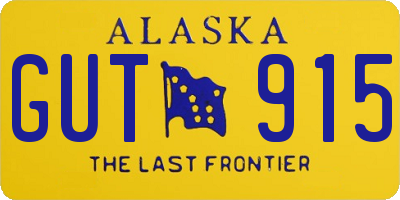 AK license plate GUT915