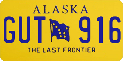 AK license plate GUT916