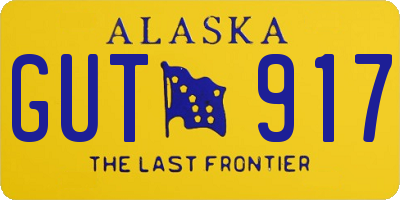 AK license plate GUT917
