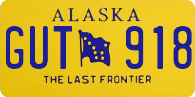 AK license plate GUT918