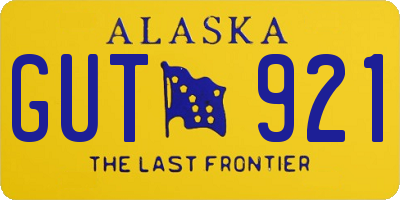 AK license plate GUT921
