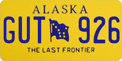 AK license plate GUT926