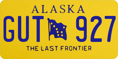 AK license plate GUT927