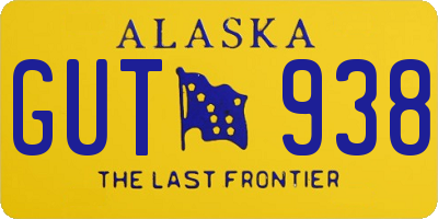 AK license plate GUT938