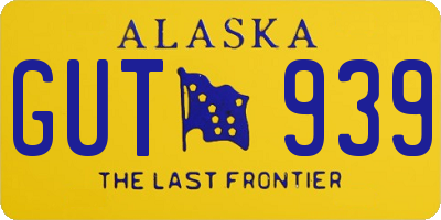 AK license plate GUT939
