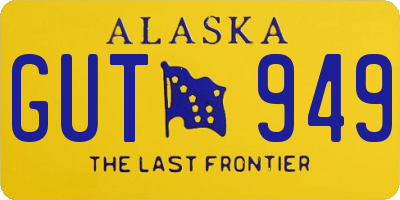 AK license plate GUT949