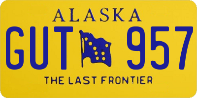 AK license plate GUT957