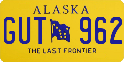 AK license plate GUT962