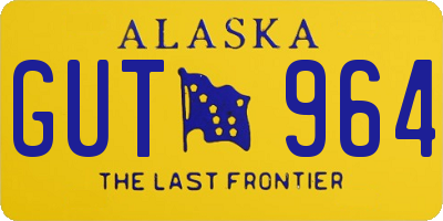 AK license plate GUT964