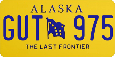 AK license plate GUT975