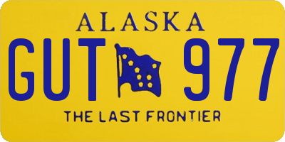 AK license plate GUT977