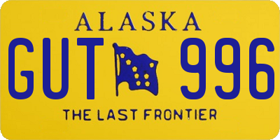 AK license plate GUT996