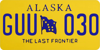AK license plate GUU030