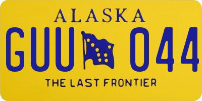 AK license plate GUU044