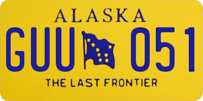 AK license plate GUU051