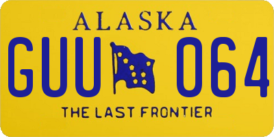 AK license plate GUU064