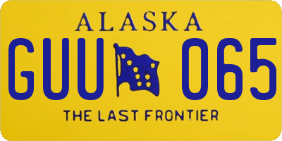 AK license plate GUU065