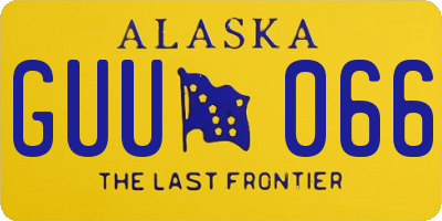 AK license plate GUU066